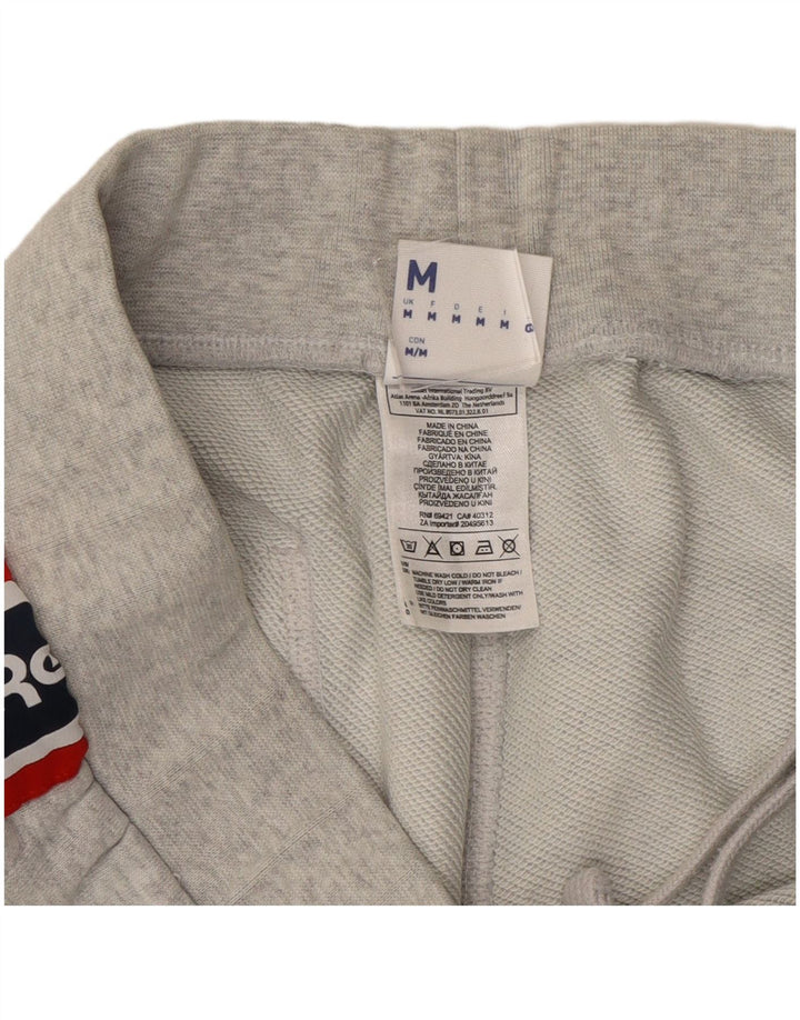 Reebok muške grafičke trenirke, hlače za trčanje srednje sive boje