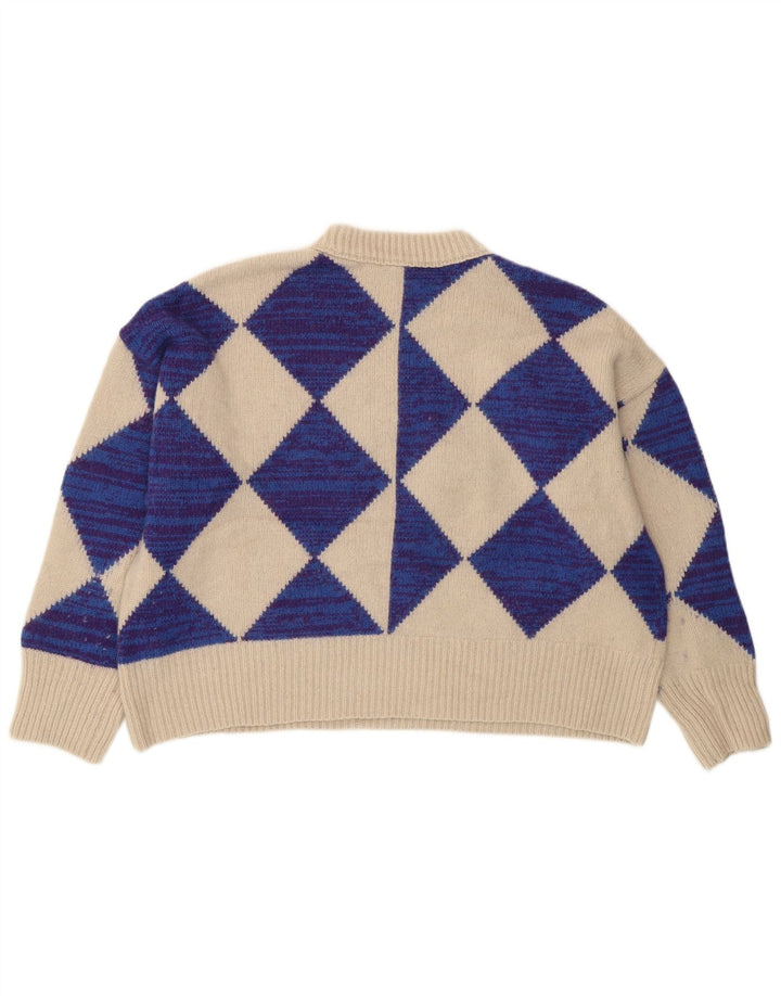 Whistle ženski kratki džemper s okruglim izrezom UK 10 Mali bež vuneni