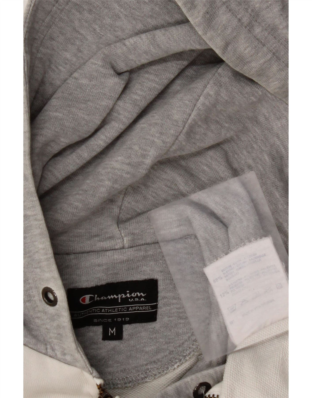 CHAMPION Ženska majica s kapuljačom s patentnim zatvaračem UK 14 Srednje bijeli pamuk