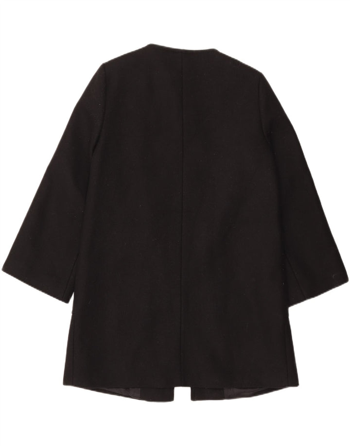 ZARA Womens Overcoat UK 16 Large Black Wool Vintage Zara and Second-Hand Zara from Messina Hembry 