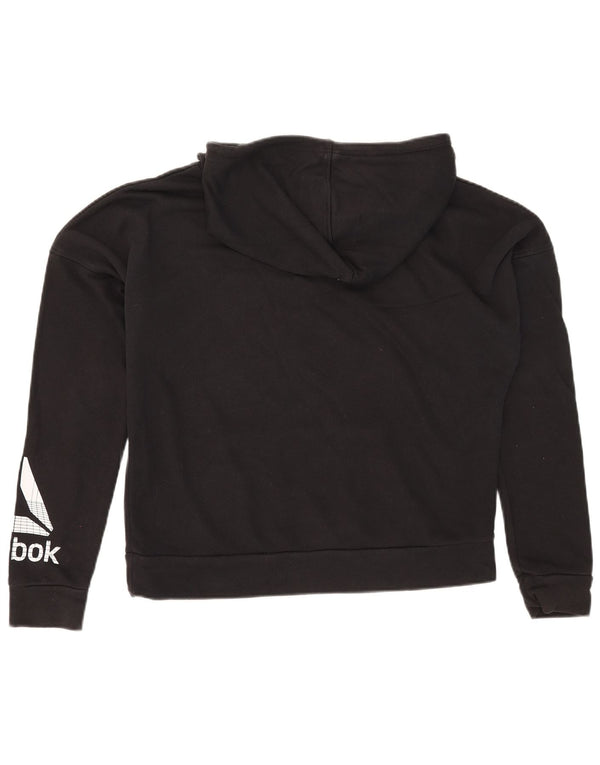 Reebok Ženska majica s kapuljačom Graphic Oversized UK 12/14 Srednje crni pamuk
