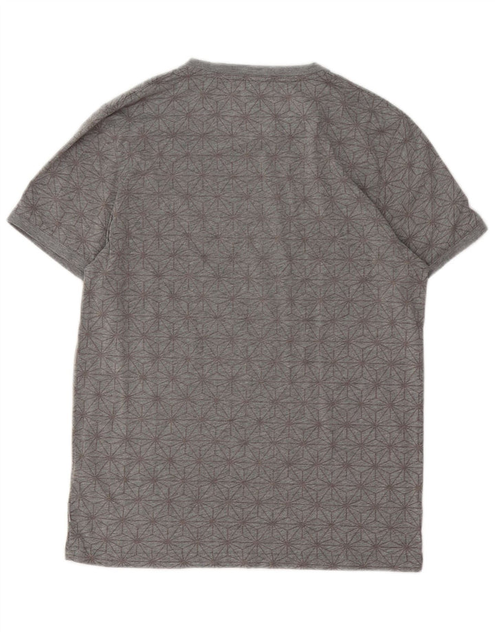 Ted Baker Muška grafička majica kratkih rukava, veličina 3, srednje siva, geometrijski pamuk