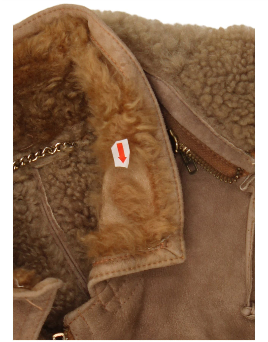 SHEARLING Ženski kaput od striženih šiša s kapuljačom IT 48 XL Smeđa