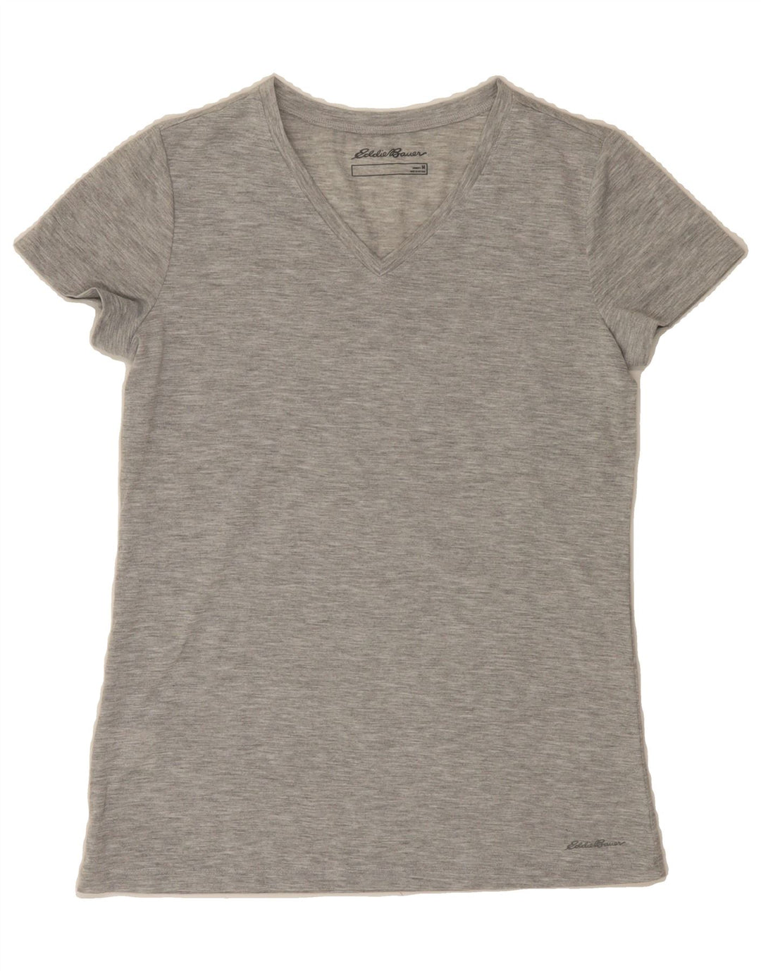 EDDIE BAUER Womens T-Shirt Top UK 12 Medium Grey Polyester Vintage Eddie Bauer and Second-Hand Eddie Bauer from Messina Hembry 