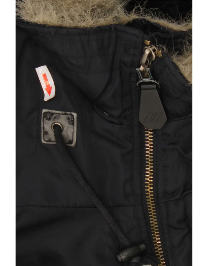Dkny ženska bomber jakna s kapuljačom UK 16 Veliki tamnoplavi najlon
