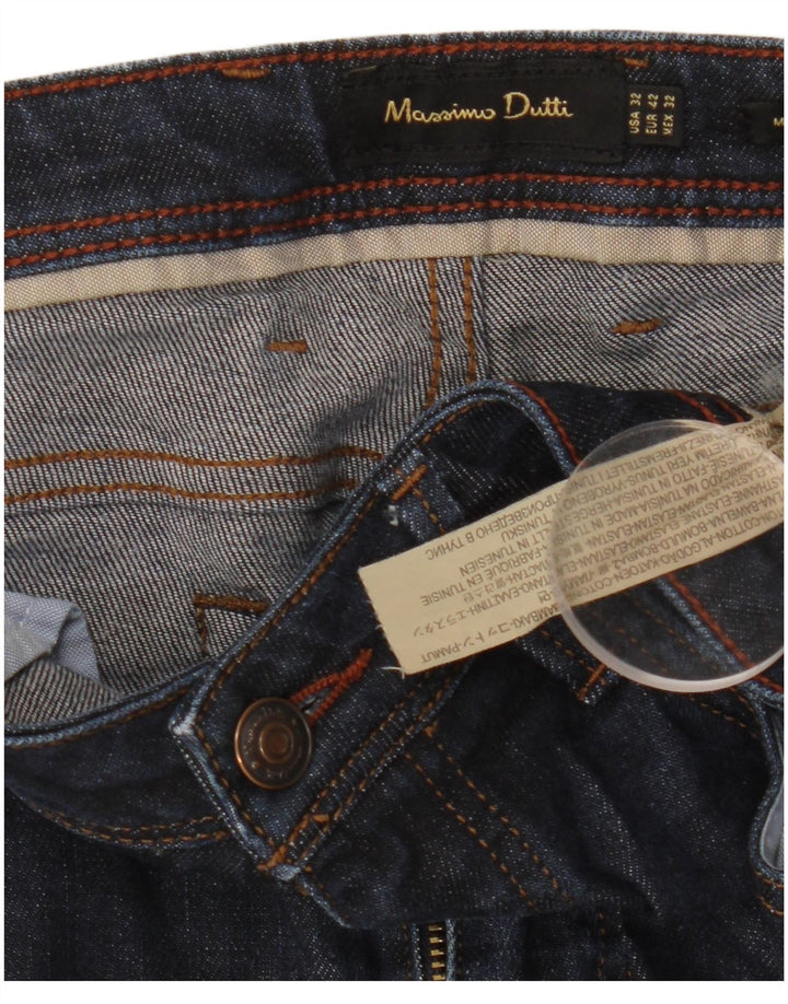 Massimo Dutti muške uske traperice EU 42 Large W32 L28 tamnoplavi pamuk