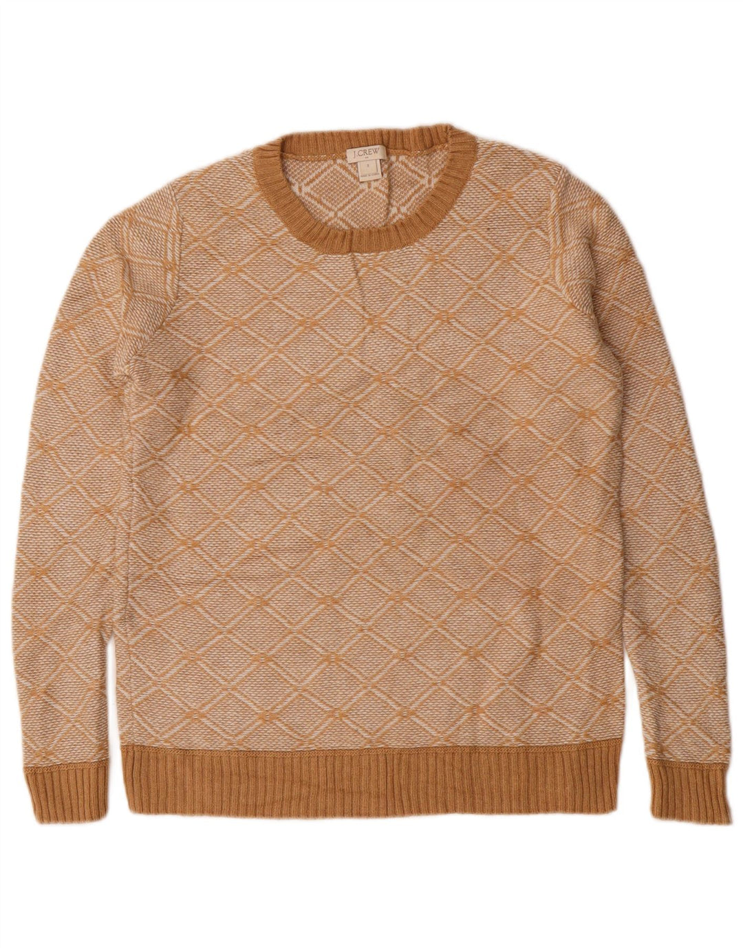 J. Crew Ženski džemper s morskim izrezom UK 10 Mali bež viskoza