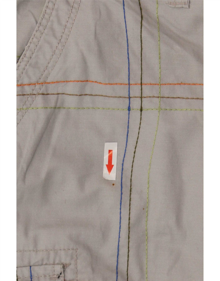Desigual muške grafičke kargo kratke hlače W36 veliki sivi karirani pamuk