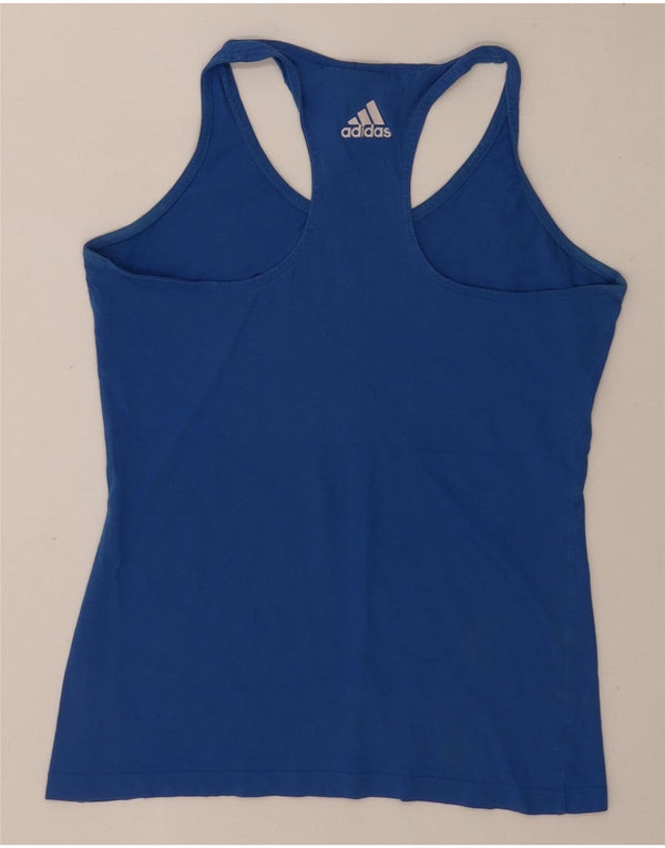 Adidas ženski grafički prsluk UK 8/10 Mali plavi pamuk