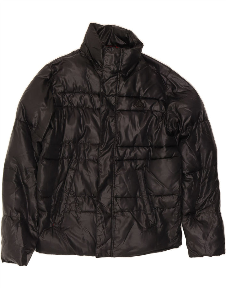 KAPPA Mens Padded Jacket UK 38 Medium Black Polyester Vintage Kappa and Second-Hand Kappa from Messina Hembry 
