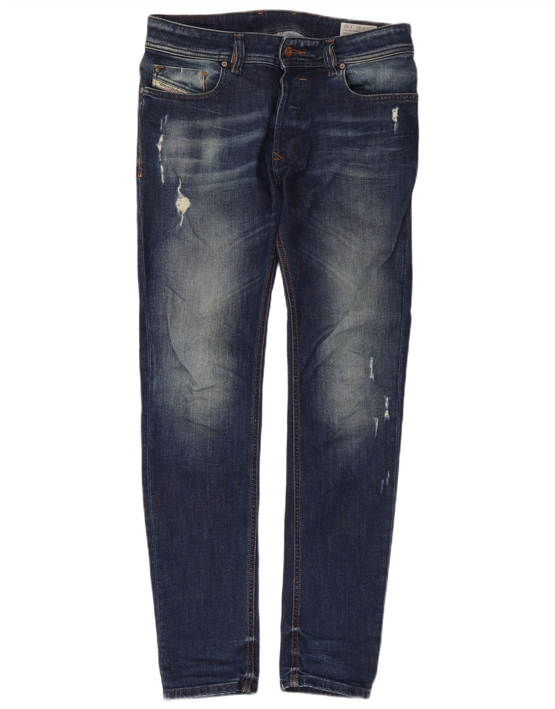 DIESEL Muške uske traperice Sleenker Distressed Slim W30 L30 Plavi pamuk