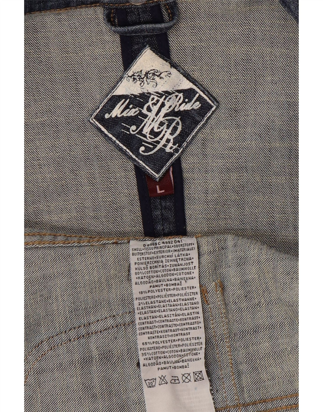 Vintage ženska traper jakna UK 14 Large Blue Cotton