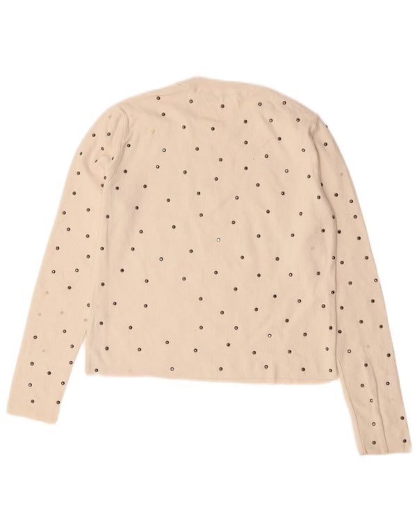 Zara ženska majica s dugim rukavima UK 10 Small Off White Flecked Viskoza