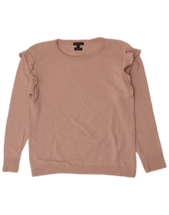 Massimo Dutti ženski džemper s veznim izrezom UK 10 Mali bež poliamid