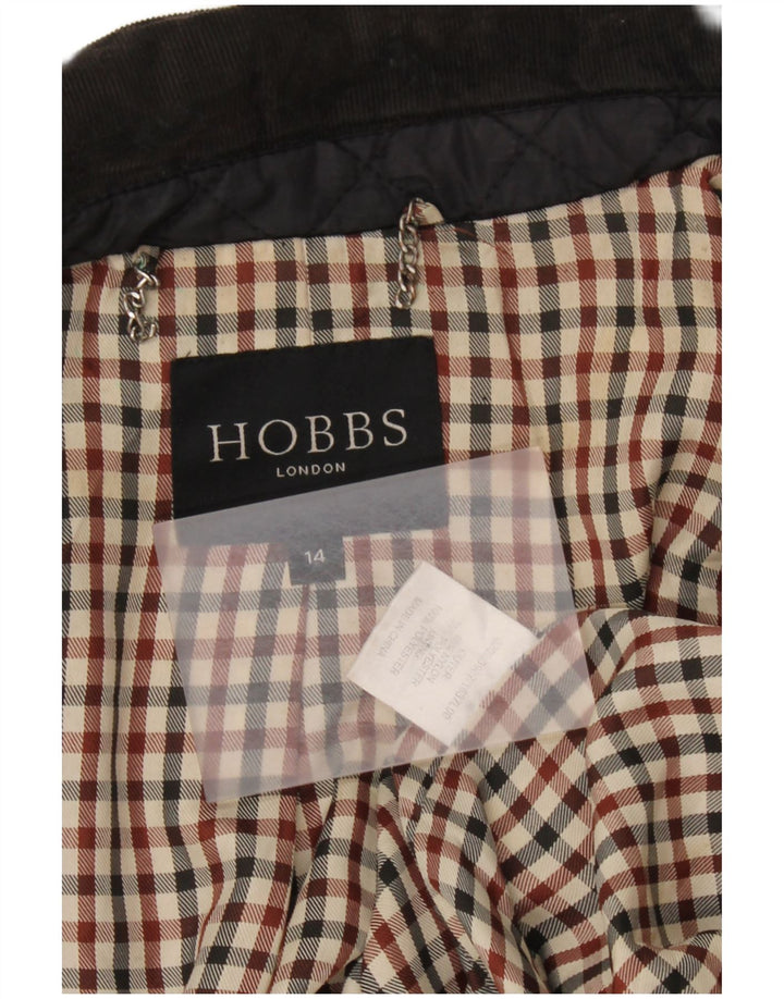 Hobbs ženska prošivena prošivena jakna UK 14 Srednji crni najlon