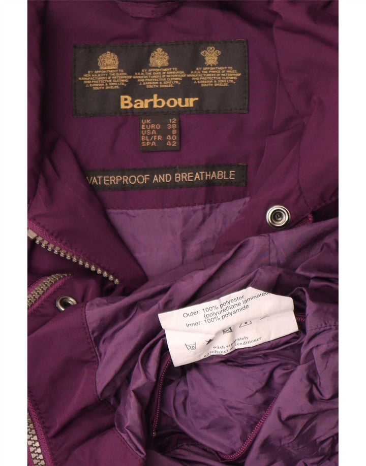Barbour ženska vojna pomoćna jakna UK 12 Srednje ljubičasti poliester