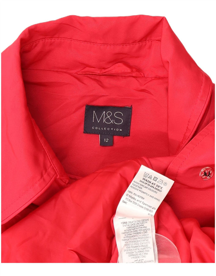 Marks & Spencer ženski trenč kaput UK 12 srednje ružičasti poliester