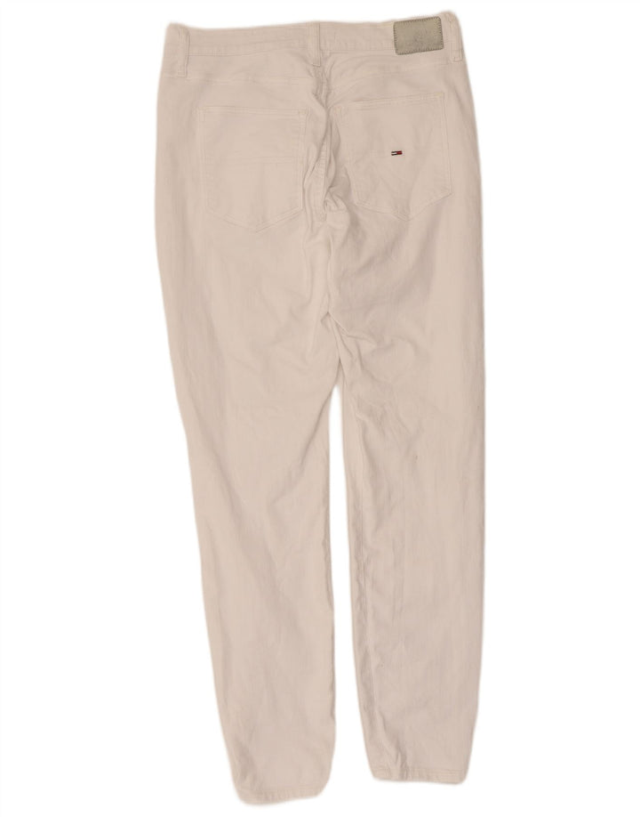 Ženske uske traperice Tommy Hilfiger W32 L30 bijeli pamuk