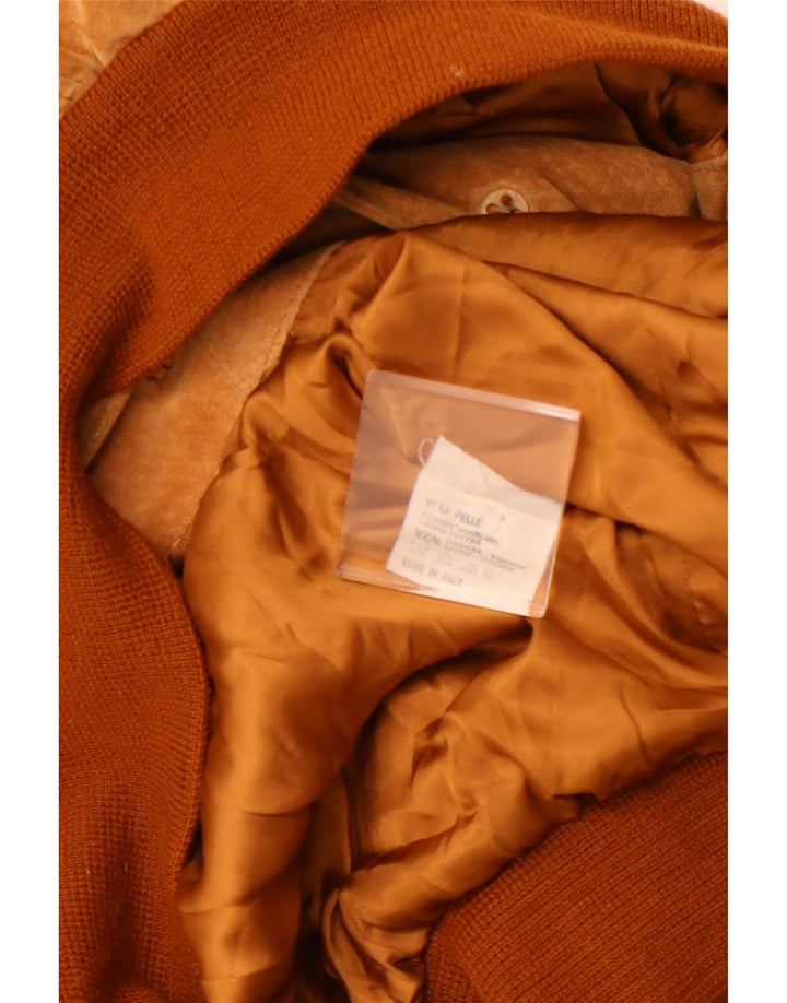 VINTAGE muška bomber jakna od brušene kože UK 42 XL smeđa koža