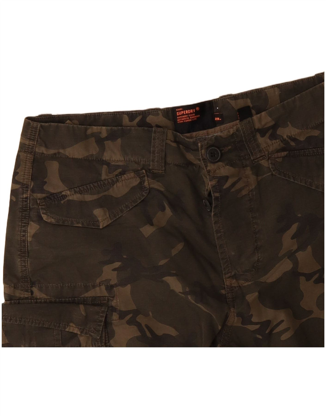 SUPERDRY muške kargo kratke hlače W29 male boje kaki kamuflažne boje