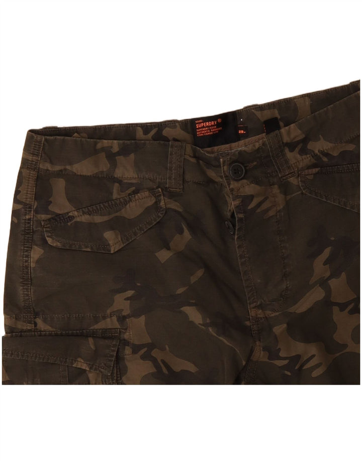 SUPERDRY muške kargo kratke hlače W29 male boje kaki kamuflažne boje