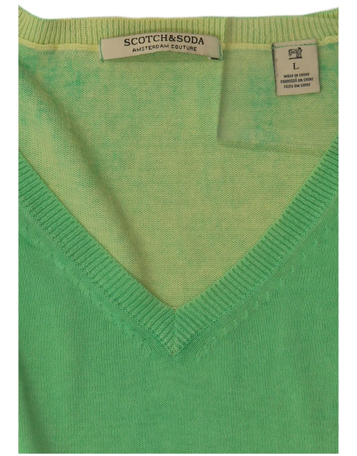 SCOTCH & SODA Muški pulover s V-izrezom, veliki zeleni