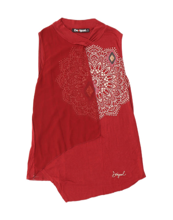 Desigual gornji dio ženske bluze bez naramenica UK 16, veliki crveni cvjetni