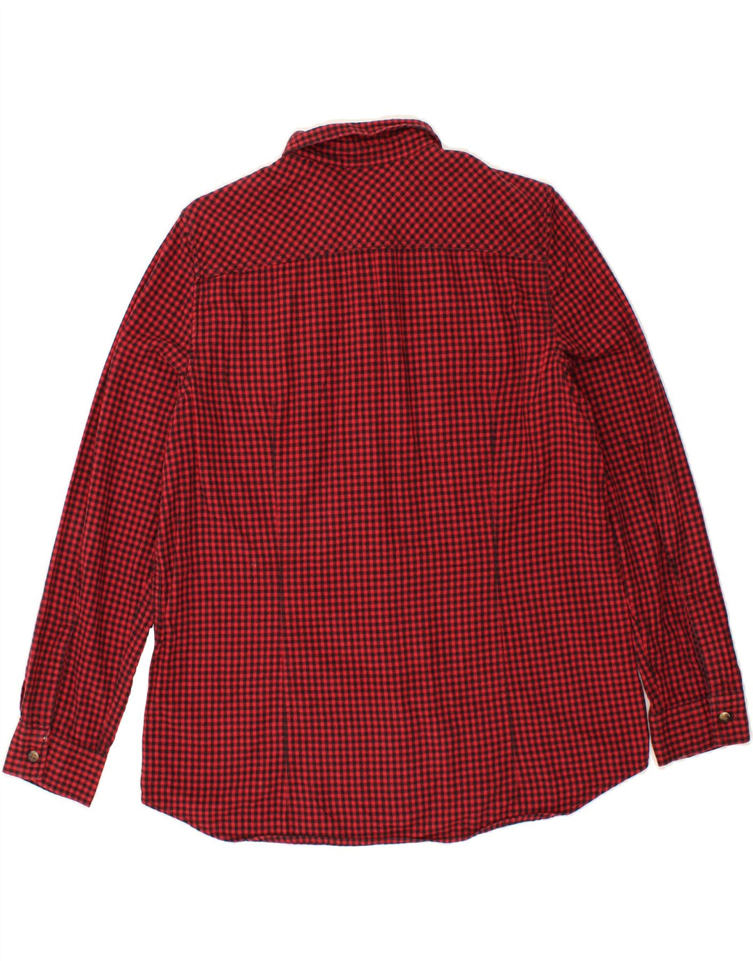 EDDIE BAUER Womens Flannel Shirt UK 16 Large Red Gingham Cotton Vintage Eddie Bauer and Second-Hand Eddie Bauer from Messina Hembry 