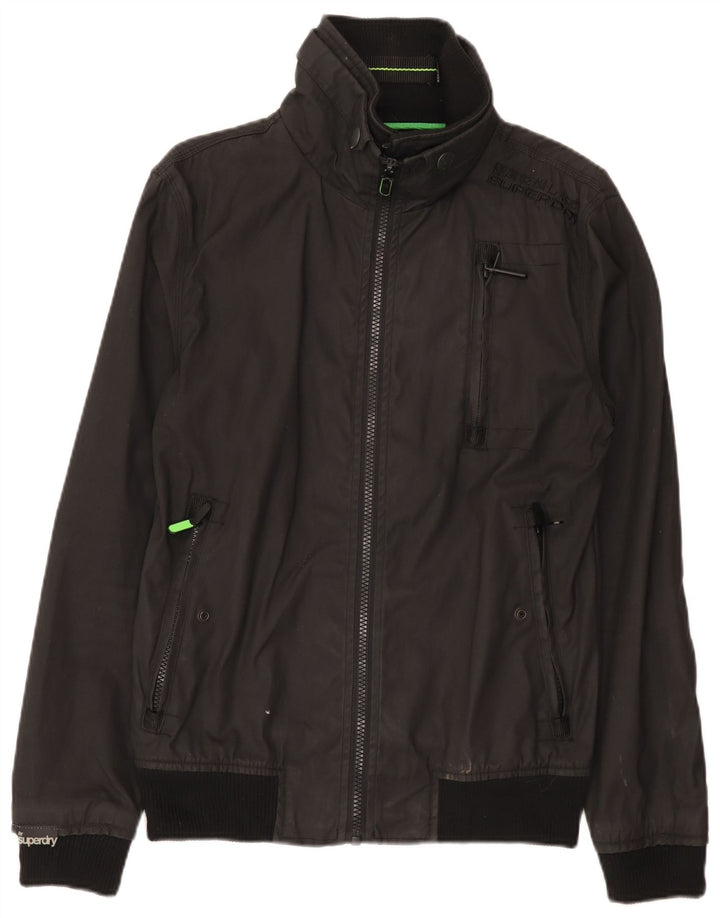 Superdry muška bomber jakna UK 38 srednje crni pamuk
