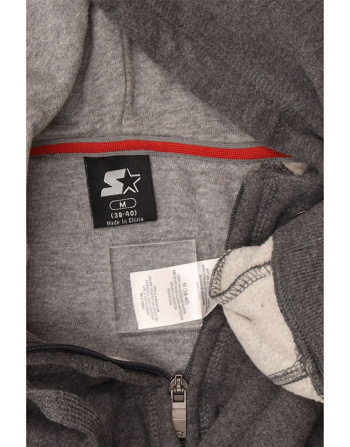 STARTER Mens Zip Hoodie Sweater UK 38/40 Medium Grey Cotton Vintage Starter and Second-Hand Starter from Messina Hembry 