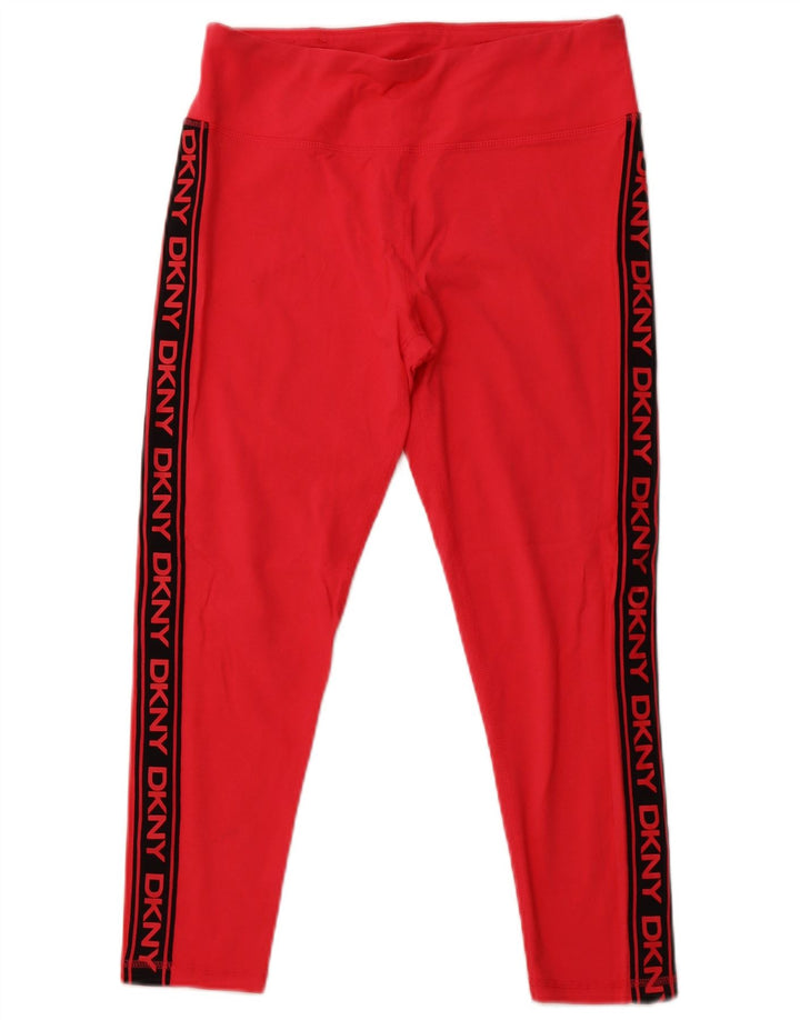 DKNY ženske grafičke Capri tajice UK 16 Veliki pamuk u ružičastoj boji