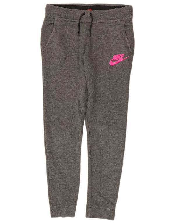 Nike Girls Graphic Trenirka Hlače Joggers 13-14 Years XL Sivi Pamuk