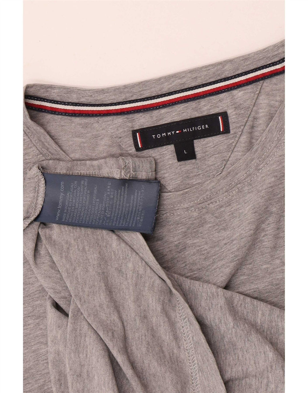 Velika siva pamučna muška majica kratkih rukava Tommy Hilfiger