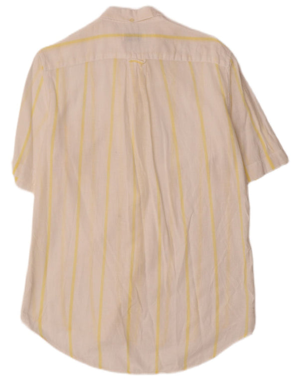 BENETTON muška košulja kratkih rukava srednje bijele pruge pamuk