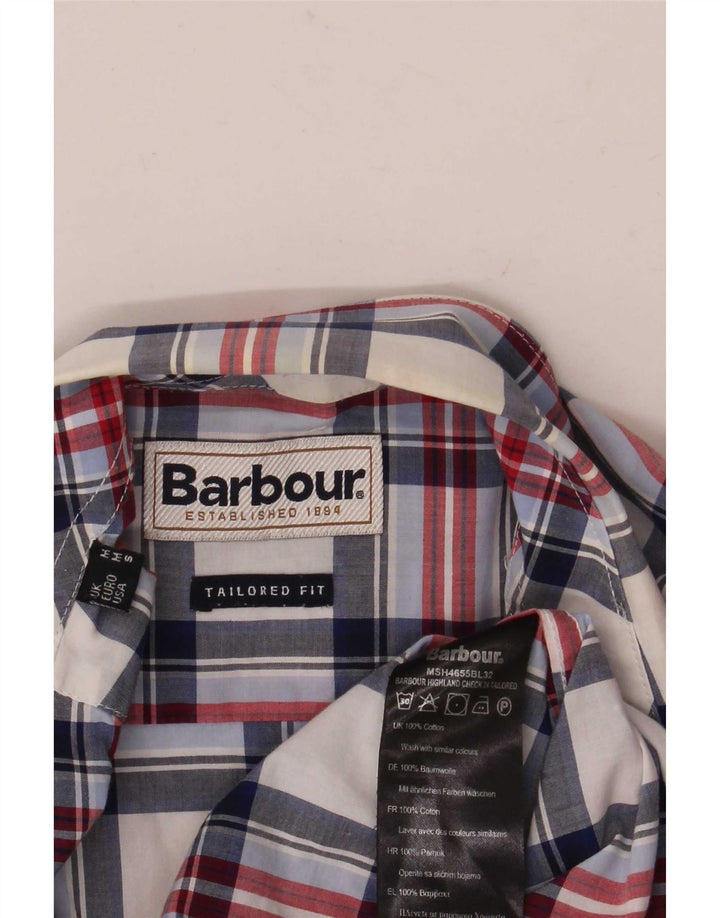 Barbour muška krojena košulja srednjeg raznobojnog kariranog pamuka