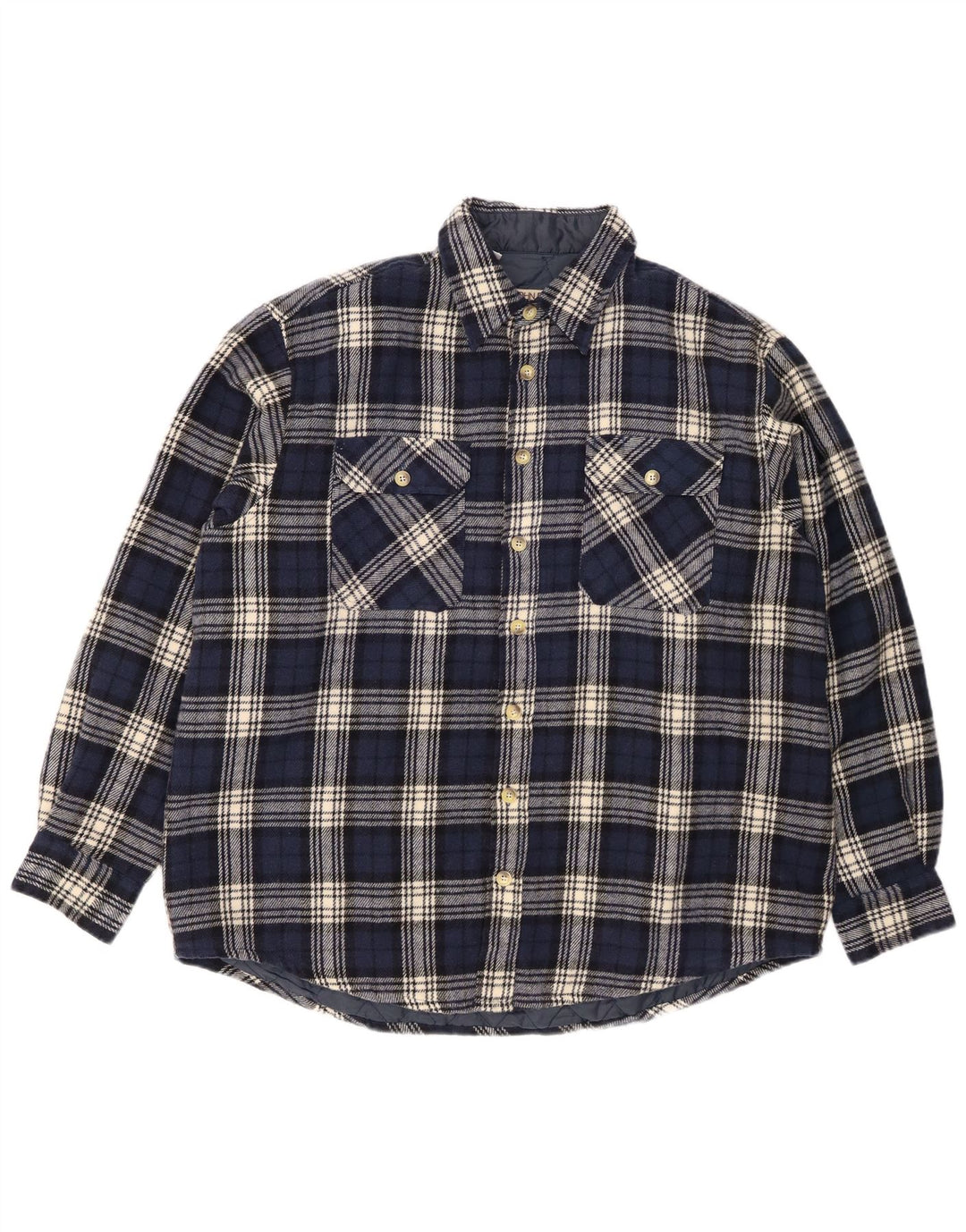 JOHN F GEE Muška košulja od flanela Lumberjack Veličina 43/44 XL tamnoplava karirana