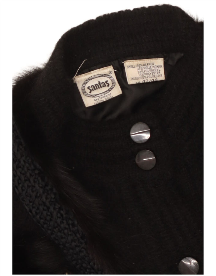 VINTAGE Ženski džemper s apstraktnim uzorkom EU 42/44 Veliki crni