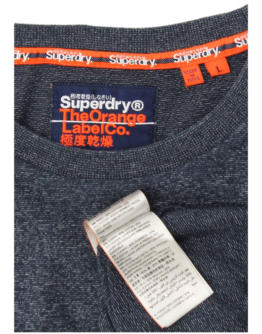 Superdry muška majica kratkih rukava Veliki tamnoplavi flekasti pamuk