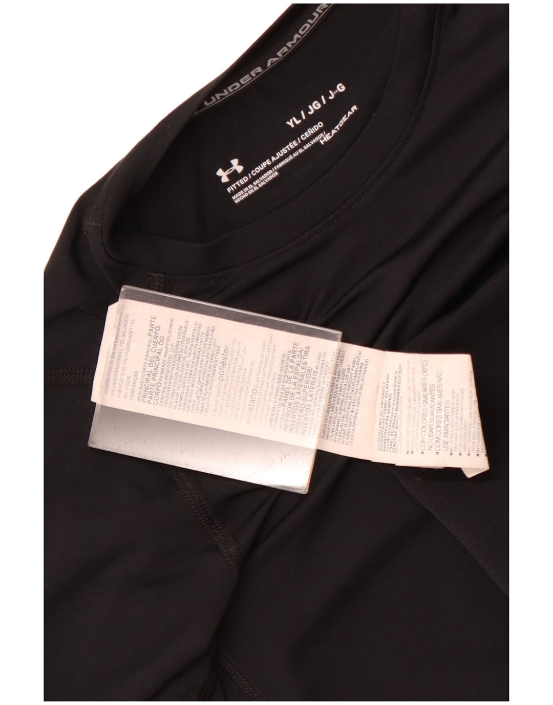 Under Armour Boys Heat Gear Top dugih rukava 11-12 Years Large Black