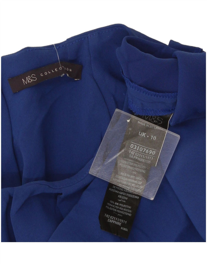 Marks & Spencer ženska povremena haljina UK 10 Mali plavi poliester