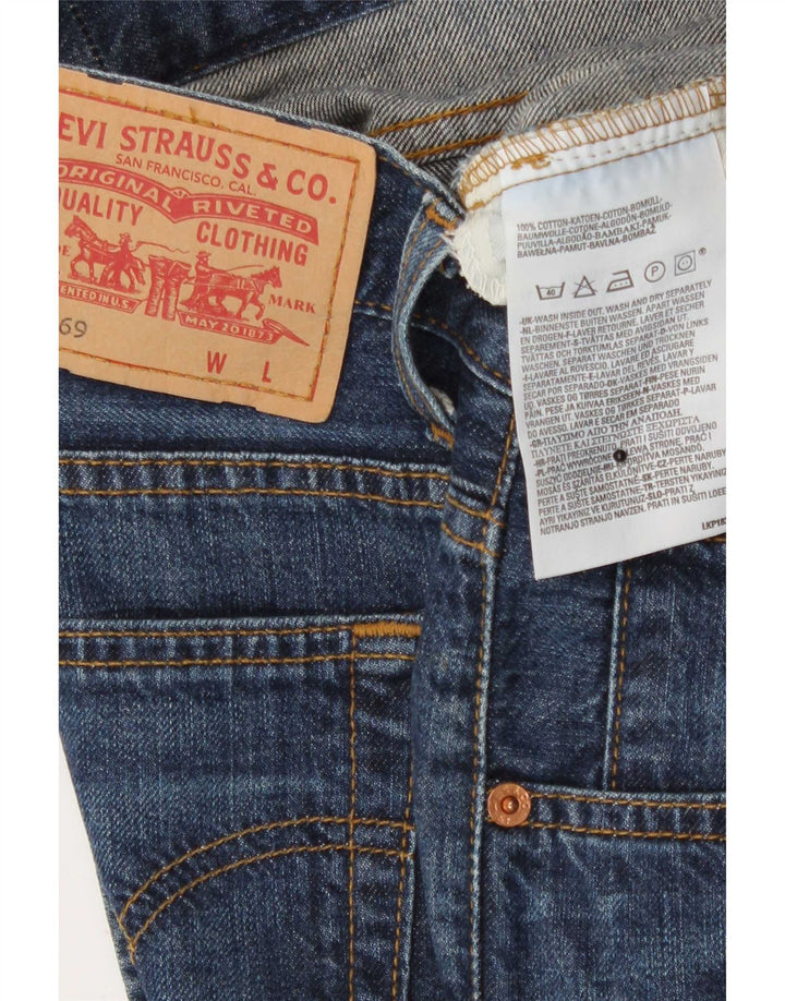 Levi's ženska 669 traper suknja W28 srednje tamnoplavi pamuk