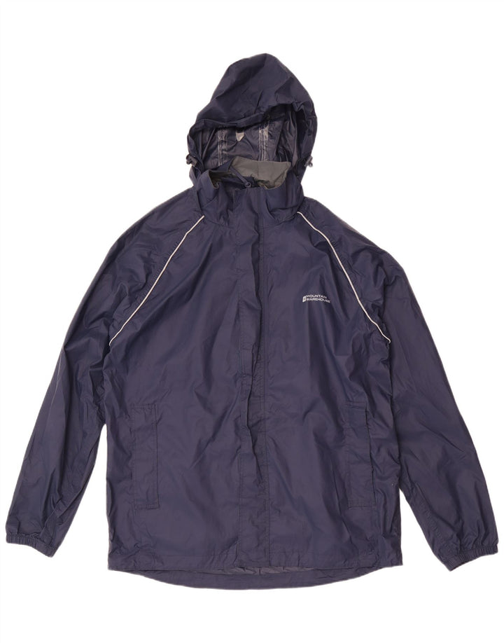 Muška kišna jakna s kapuljačom Mountain Warehouse UK 38 srednje tamnoplavi najlon