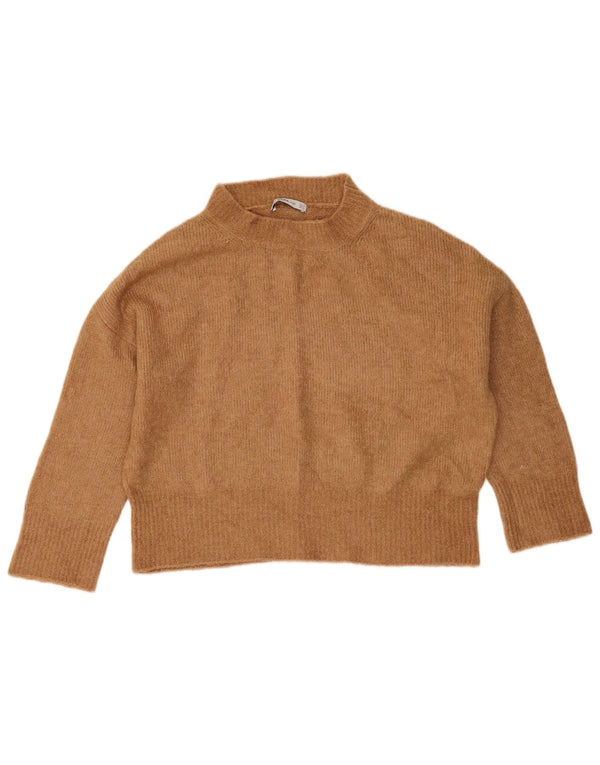 Zara ženski kratki džemper s kratkim ovratnikom UK 10 Small Beige