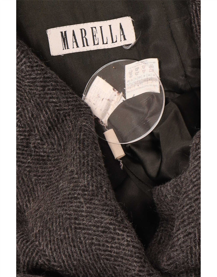 Marella ženski preveliki kaput UK 10 Small Gray Herringbone Wool