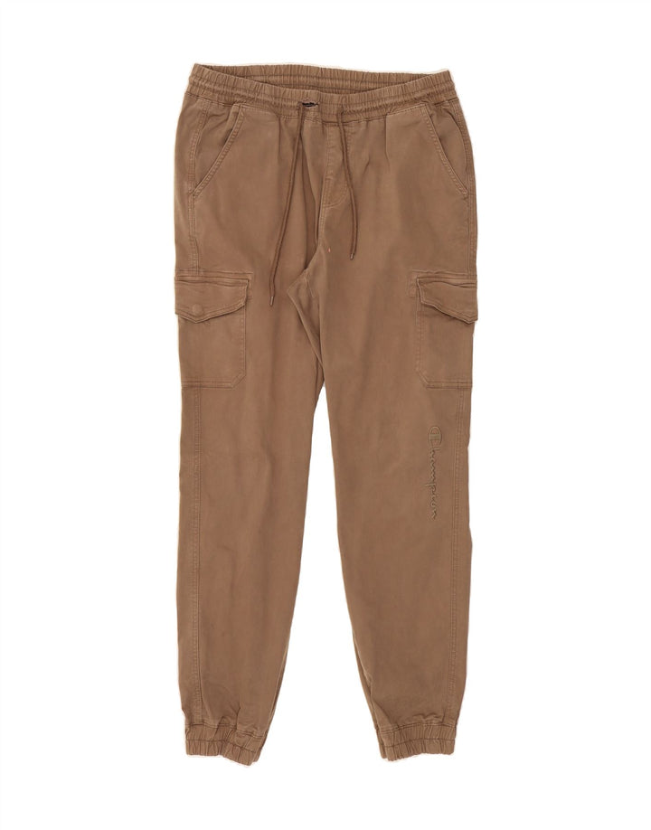 CHAMPION Mens Joggers Cargo Trousers Large Brown Cotton Vintage Champion and Second-Hand Champion from Messina Hembry 