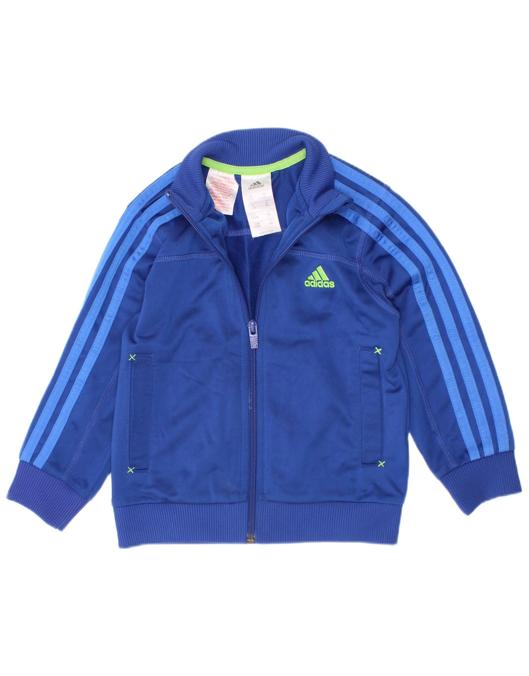 Gornja jakna od trenirke Adidas za dječake 3-4 godine tamnoplavi poliester