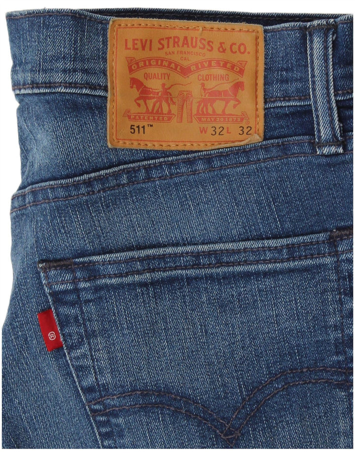 LEVI'S Ženske 511 Traper kratke hlače W32 Veliki plavi pamuk