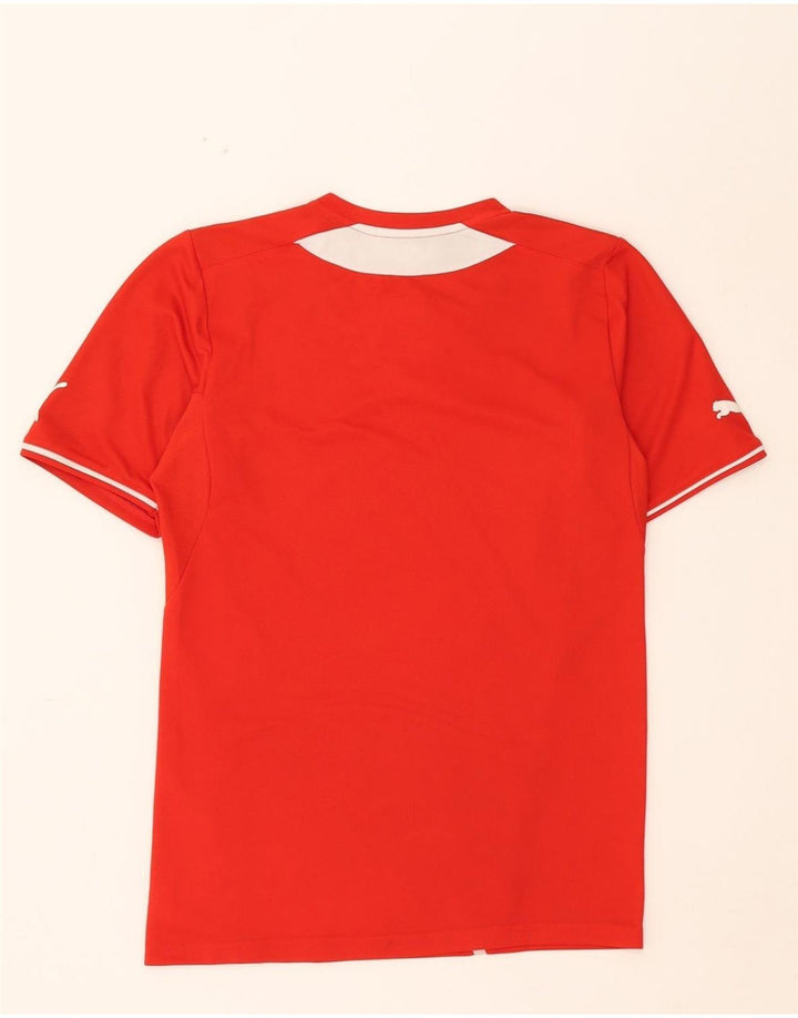 PUMA Mens T-Shirt Top Small Red Colourblock Vintage Puma and Second-Hand Puma from Messina Hembry 