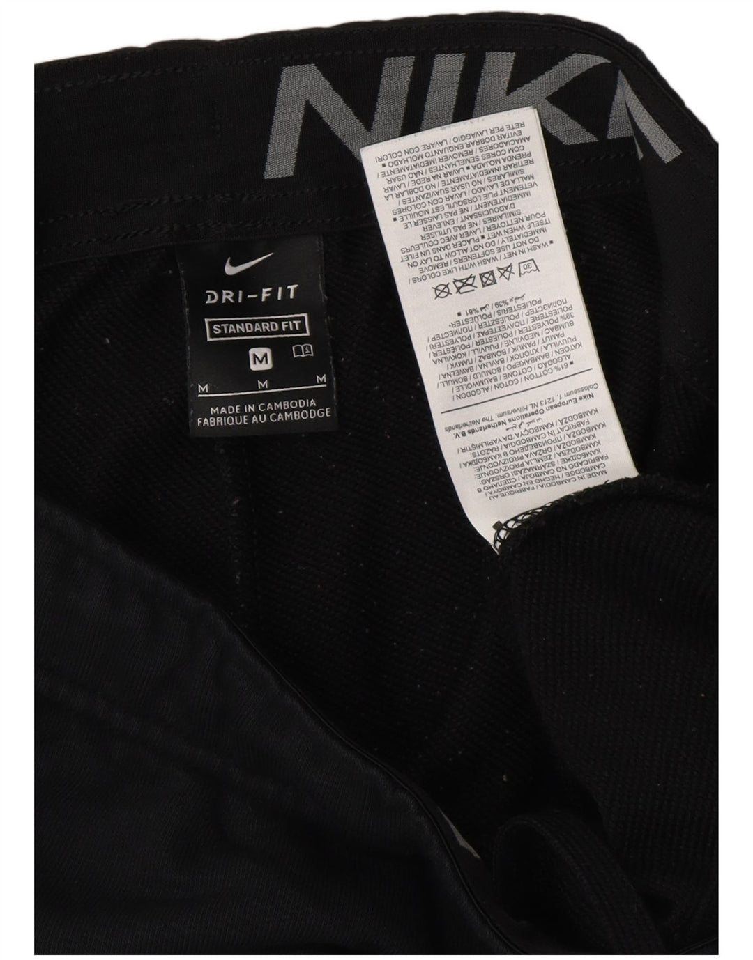 NIKE Mens Dri Fit Standard Fit Trenirke Hlače Joggers srednje crne