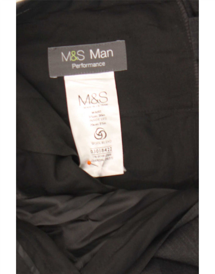 Marks & Spencer muške hlače ravnog odijela W36 L31 sivi poliester